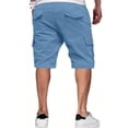 thumbnail image 6 of Homeyce Men's Cargo Shorts Elastic Waist Long Blew Knee Capri Shorts with Multi-Pockets Knee Length Cargo Shorts Relaxed Fit Work Fishing Hiking Short Pants,Blue S, 6 of 6