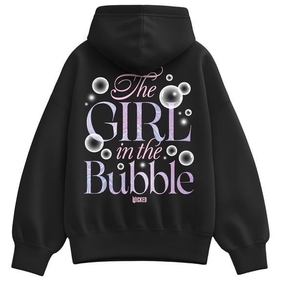 Wicked - Glinda Girl In The Bubble - Ladies Oversized Fleece Hoodie Sweatshirt