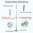 thumbnail image 5 of XKHBDL Heavy Duty Grout Scrub Brush with Long Handle, Shower Floor Scrubber for Cleaning, Tile Scrub Brush with Stiff Bristles, 5 of 9