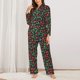 thumbnail image 2 of Balery Strawberry Conjunto de Pijama con Estampado para Mujer, Conjunto de Dos Piezas con Manga Larga, Ropa de Dormir Suave con Bolsillos, Pijamas Cómodos-Small, 2 of 7