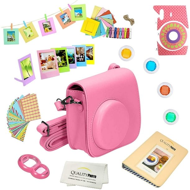 omringen Drastisch Astrolabium Fujifilm Instax Mini 9 Accessories kit (Flamingo Pink) Includes a 12-piece  Bundle For the Fujifilm Instax Mini 9 Instant Camera (Latest model 2017  Release.) - Walmart.com
