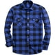 thumbnail image 1 of Alimens & Gentle Camisas casuales de franela a cuadros de manga larga con botones y ajuste regular para hombre, 1 of 4