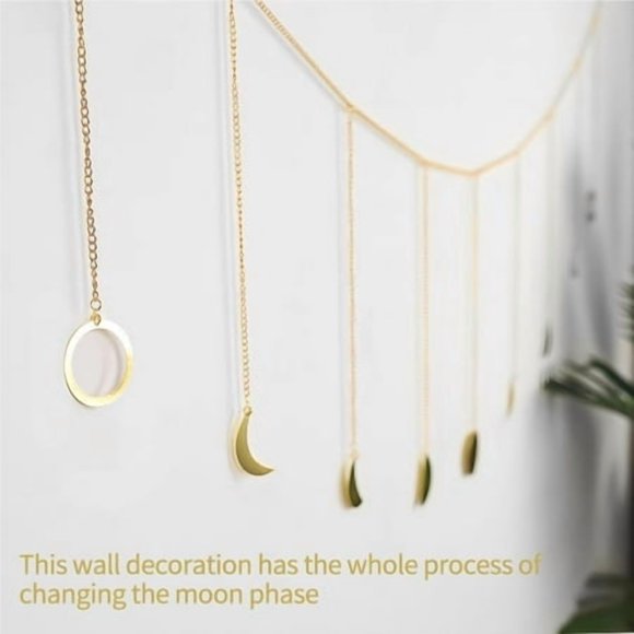 Moon Chains Wall Decoration Moon Phase Bedroom Ornaments Chains Wall Decoration Moon Hanging Room Decor