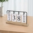 thumbnail image 3 of S SERENABLE Metal Desk Calendar Artwork Desktop Calendar for Office Home Decoration Gift Black, 3 of 5