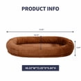 thumbnail image 4 of ZAFLY Human Dog Bed, Washable Floor Bed for People Adults, Flannel Fabrics Dog Bean Bed - Brown, 4 of 11