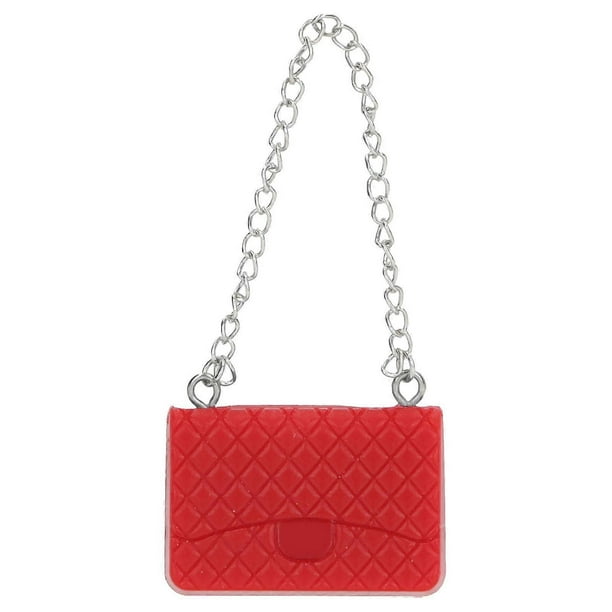 Sac à main pour poupée, couleur vive, fabrication soignée, sac miniature délicat, accessoires pour maison de poupée 1:12, rouge