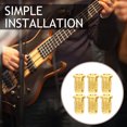 thumbnail image 4 of Greenadscape 6Pcs Golden Metal Guitar String Ferrules for Electric Guitar Accessories Professional Design 0.28x0.24in, 4 of 5