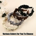 thumbnail image 7 of Unique Bargains Rhinestone Pleated Headband Faux Pearl Headband Women Hairband Gray, 7 of 7