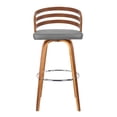 thumbnail image 3 of Armen Living LCJYBAGRWA26 Jayden 26 Inch Mid Century Swivel Barstool Chair, Gray, 3 of 6