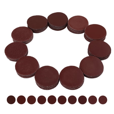 Unique Bargains 100-Piece 2  Hook and Loop Sanding Discs Pads 60 80 120 180 240 Grits