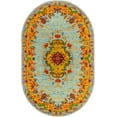 thumbnail image 2 of Rugs.com Calypso Collection Rug – 5' x 8' Oval Aqua Medium Rug Perfect For Living Rooms, Large Dining Rooms, Open Floorplans, 2 of 9