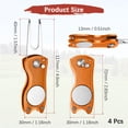 thumbnail image 3 of Uxcell Golf Divot Repair Tool [4PCS] - Switch Foldable Divot Tool Rack with Magnetic Ball Marker - [Orange] Green Fork Tines, 3 of 7