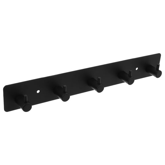 AURARMLET Black Stainless Steel Coat Hanger Wall Mount for Keys Hats Towels and Clothes