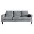 thumbnail image 5 of Home Design Goliad 2-Piece Velvet Living Room Set with Loveseat and Sofa, Pocket Spring Design, Soft Cushions, Clean Lines Design, Gray, 5 of 9