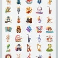 thumbnail image 4 of 35pcs-50pcs Cute Musical Stickers Animal Band Stickers Cartoon Instrument Stickers for Laptops Notebooks Suitcases, 4 of 9