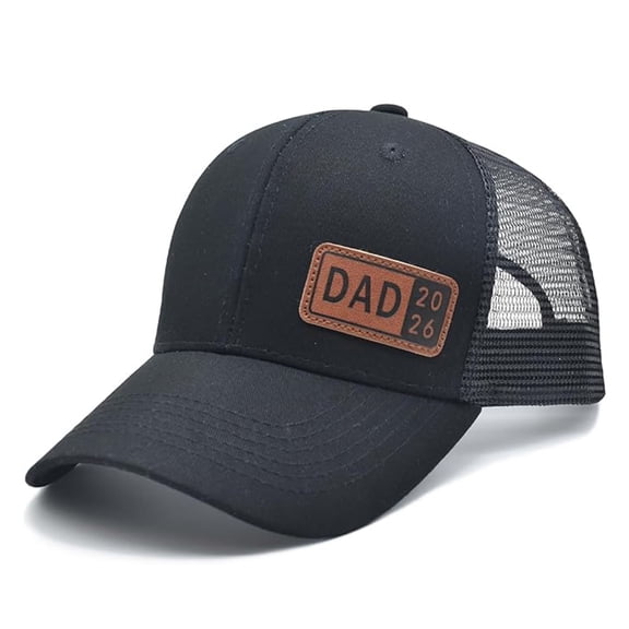 Babaley Mens Trucker Hat Front Fabric Back Mesh Dad Cap Curved Brim Adjustable Breathable Stylish Outdoor Sports Headwear