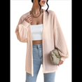 thumbnail image 1 of Chaqueta de Punto Holgada de Larga con Farol para Mujer Rosa M, 1 of 9