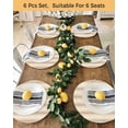 thumbnail image 4 of 15 Inch Round Placemats Set of 6, Brown Stripe Non Slip Heat Insulation PP Table Mats, Modern Farmhouse Texture Geometric Washable Place Mats for Kitchen Dining Party Table Decor, 4 of 7