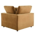 thumbnail image 4 of Ergode Commix Down Filled Overstuffed Performance Velvet 3-Seater Sofa - Cognac, 4 of 5