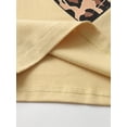 thumbnail image 5 of Toddler Girl Clothes Ruffle Short Sleeve Tops and Leopard Print Shorts Outfits Set Brown 2-3 Years, 5 of 7
