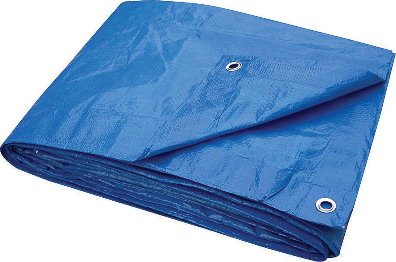 Camping Brand New Light Duty Tarp 5Ft 6" by 7Ft 6" Blue w/ Grommets to Cover 