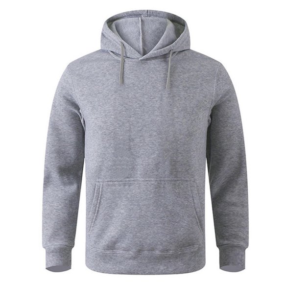 YUANOU Chandails à Capuchon en Molleton Chauds pour Hommes Automne Hiver Mode Couleur Unie Épaissi Mode Urbaine Décontracté Chandails Amples et Respirants pour Hommes Style Hip-Hop (Gris Pâle) TG