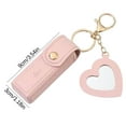 thumbnail image 3 of Lipstick Storage Box, Mini Makeup Organizer, Keychain Lipstick Holder, Heart-Shaped Mirror, Travel Makeup Accessory for Women, 3 of 5