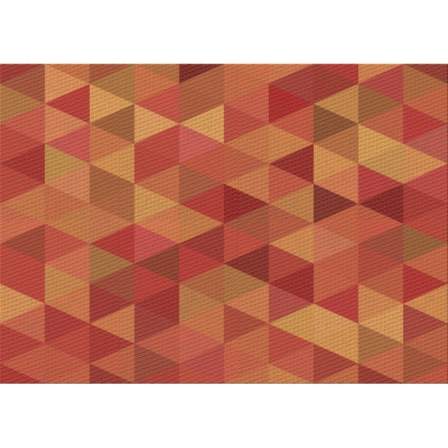 Ahgly Company Machine Washable Indoor Rectangle Transitional Neon Orange Area Rugs, 8' x 12'