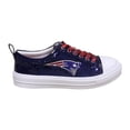 thumbnail image 3 of Women's Cuce Navy New England Patriots Team Sequin Sneakers, 3 of 3