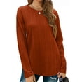 thumbnail image 4 of Fantaslook Womens Tops Textured Long Sleeve Shirts Casual Fall Tops Lightweight Pullover, 4 of 9