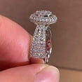 thumbnail image 3 of Copper Ring For Women With Micro Inlaid Simulated Diamond Hand Ornament Gold Plated Jewelry European Style Zircon, 3 of 5