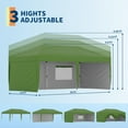 thumbnail image 2 of 10'x20' Waterproof Pop-Up Canopy Tent - Portable Instant Party Gazebo with 4 Sidewalls & 12 Stakes | Heavy-Duty Outdoor Event Tent for Weddings, Backyard, Camping & Markets, 2 of 6
