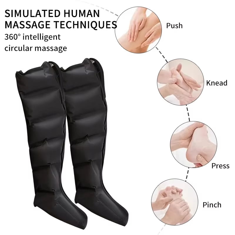3 Modes Air Compression Massager Leg Foot Boots For Circulation Air Wave Massager Leg Pressure Therapy System Relax ,Easily Operate