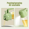 thumbnail image 3 of 2-in-1 Glass Oil Sprayer and Dispenser, New Upgrade Large 600ml/20Oz Olive Oil Dispenser Bottle for Kitchen, Food-grade Oil Mister Spray Bottle for Cooking, Air Fryer, Frying, BBQ (Green), 3 of 5