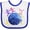 White and Royal, variant on Inktastic Gemini Constellation Zodiac Sign Illustration Boys or Girls Baby Bib
