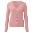 thumbnail image 4 of Women Cardigan Women'S Knitted V Neck Patchwork Button Up Cardigan Top, 4 of 8