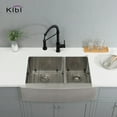 thumbnail image 3 of Kibi 33? Handcrafted Farmhouse Apron Double Bowl Stainless Steel Kitchen Sink ? K1-DF33, 3 of 3