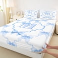 thumbnail image 4 of Manfei Letter M Monogrammed Full Size Sheets For Girl,Girly Bowknot Bed Sheets Fir Kids,4 Pieces, 4 of 6
