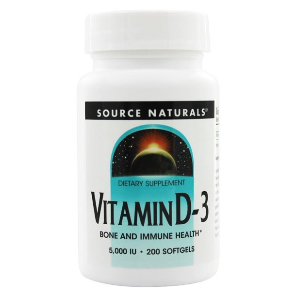 Source Naturals Vitamin D3 Bone and Immune Health 5000 IU 200