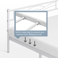thumbnail image 7 of Yaheetech Metal Full Size Platform Bed with Cloud-inspired Design Headboard, White, 7 of 7