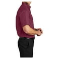 thumbnail image 3 of Mens Short Sleeve Easy Care Cotton/Polyester Shirt Burgundy/ Light Stone 6X-Large, 3 of 6