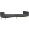 thumbnail image 6 of vidaXL 2-Seater Sofa Bed Dark Gray Fabric, 6 of 9