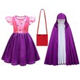 thumbnail image 2 of HAWEE Sœurs Sanderson Hocus Pocus Robe pour Filles Cosplay d'Halloween Sarah Mary Costume de Bal Masqué, avec Sac, 2 of 7