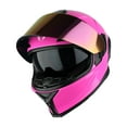 thumbnail image 2 of 1Storm Motorcycle Full Face Helmet DOT Adults Street Bike Dual Visor Sun Inner Shield with One Extra Clear Shield: HJAH15 Tinted Glossy Pink, 2 of 7