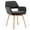Charcoal, variant on Mid-Century Modern Upholstered Desk Chair No Wheels Vanity Accent Armchair With Wood Legs For Living Room Bedroom Office