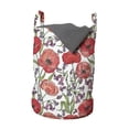 thumbnail image 1 of Watercolor Flowers Laundry Bag, Poppy Blossoms Burgeoning Flourish on Ornamental Field Garden Theme, Hamper Basket with Handles Drawstring Closure for Laundromats, 13" x 19", Multicolor, by Ambesonne, 1 of 4