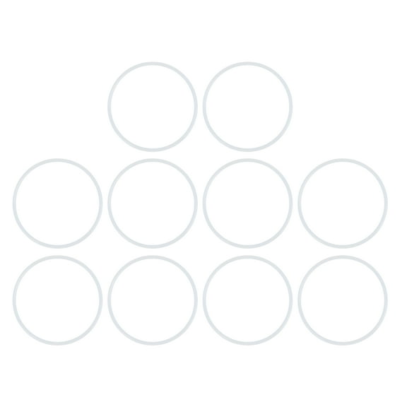 Uxcell 40mm OD 35.2mm ID 2.4mm Width Silicone Seal O-Rings White 10 Pack