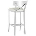 thumbnail image 5 of Safavieh Zoey 39''H Modern Glam Stainless Steel Cross Back Bar Stool, 5 of 11
