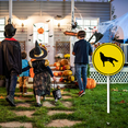 thumbnail image 5 of Eveokoki Halloween Yard Sign Wolf Crossing Decorations Yard Signs Decorative Garden Stakes Aluminum Outdoor Lawn Signs for Halloween Party Yard Lawn Garden Decorations, 5 of 6