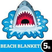 Giant Shark Bite Beach Towel, Oversized Beach Towel, Ulta-Soft Microfiber Towel, 5 Feet Wide, Washing Machine Friendly by BigMouth Inc